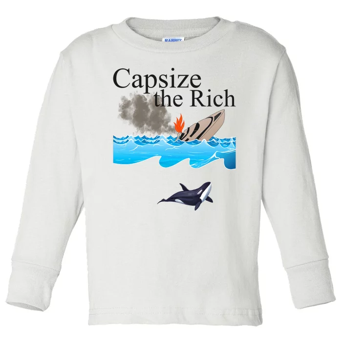 Capsize The Rich Orca Awareness Toddler Long Sleeve Shirt