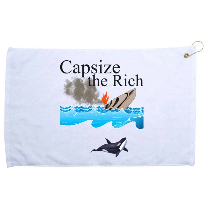 Capsize The Rich Orca Awareness Grommeted Golf Towel