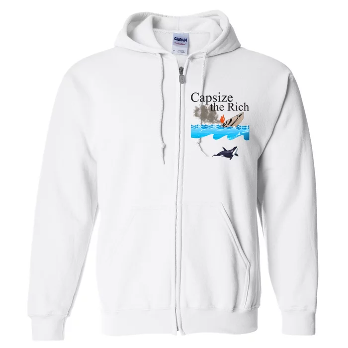 Capsize The Rich Orca Awareness Full Zip Hoodie