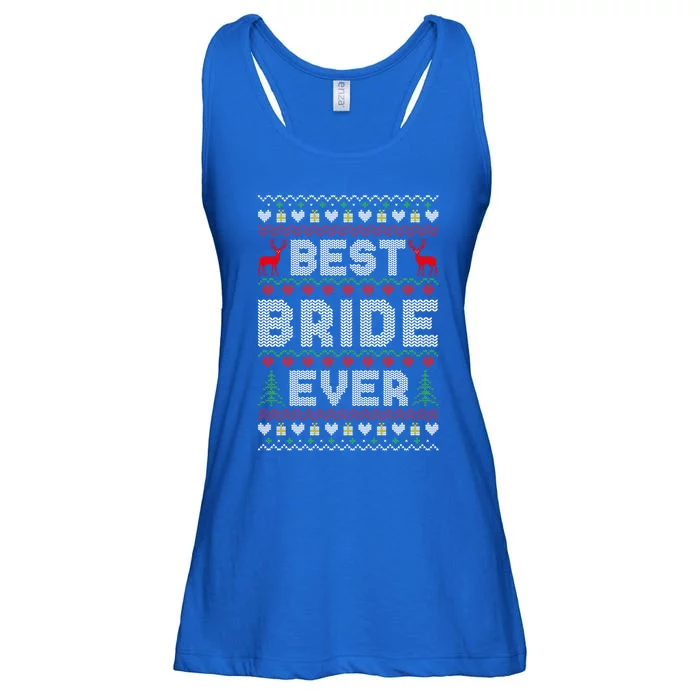 Christmas Tree Reindeer Ugly Xmas Holiday Best Bride Ever Gift Ladies Essential Flowy Tank