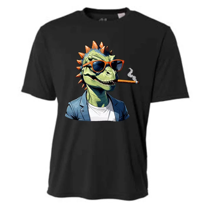 Cool T Rex Daddy Saurus Dinosaur FatherS Day Cooling Performance Crew T-Shirt