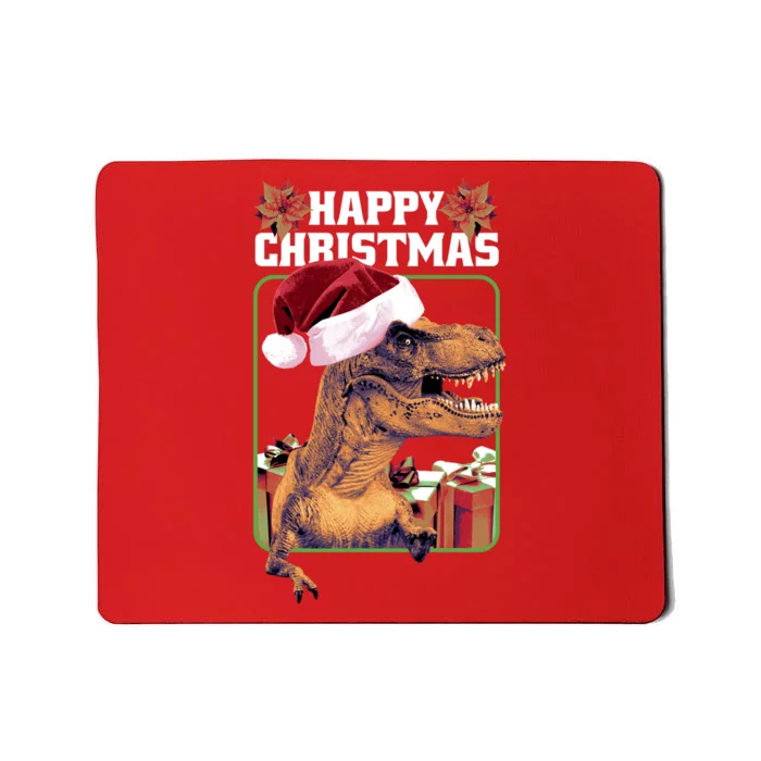 Cool T Rex Happy Christmas Mousepad