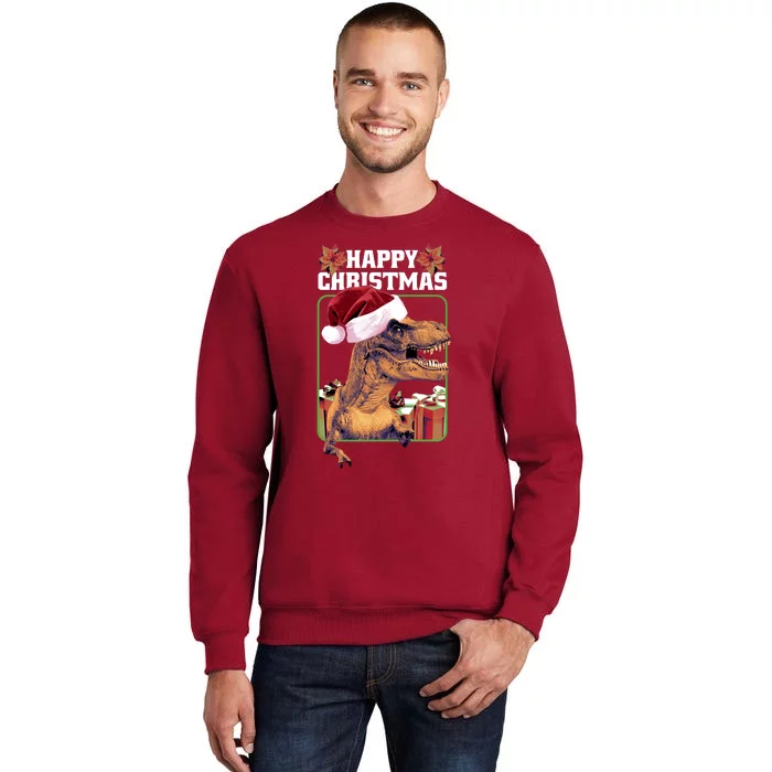 Cool T Rex Happy Christmas Tall Sweatshirt