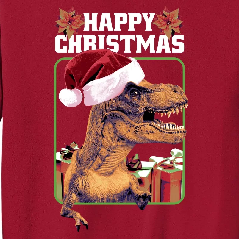 Cool T Rex Happy Christmas Tall Sweatshirt