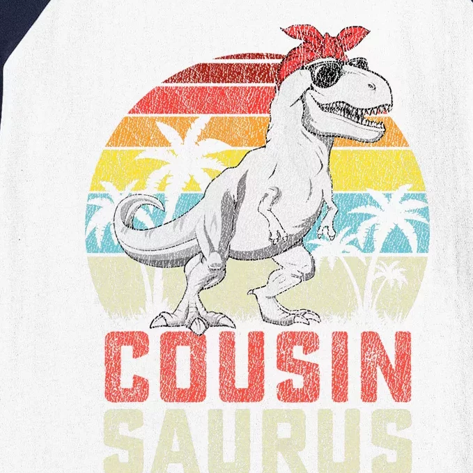 Cousinsaurus T Rex Dinosaur Cousin Saurus MotherS Family Baseball Sleeve Shirt