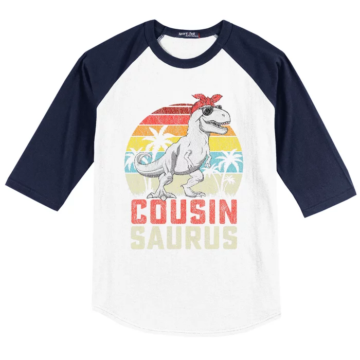 Cousinsaurus T Rex Dinosaur Cousin Saurus MotherS Family Baseball Sleeve Shirt