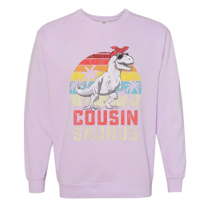 Cousinsaurus T Rex Dinosaur Cousin Saurus MotherS Family Garment-Dyed Sweatshirt