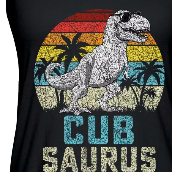 Cubsaurus T Rex Dinosaur Cub Saurus FatherS Family Ladies Essential Flowy Tank