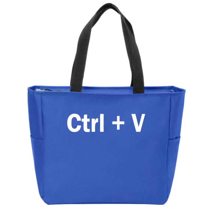 Ctrl + V Zip Tote Bag