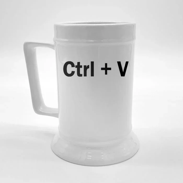 Ctrl + V Front & Back Beer Stein