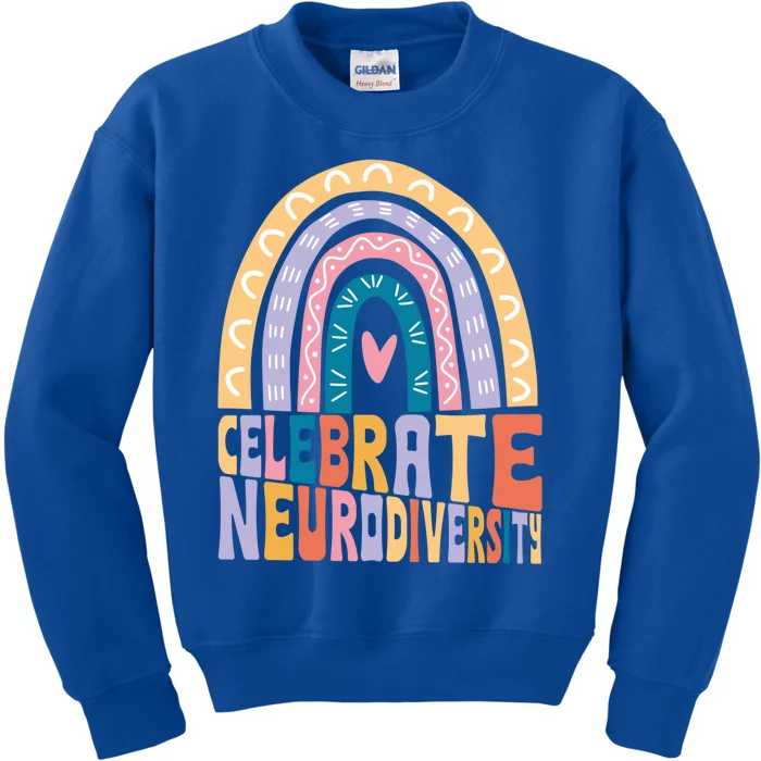 Celebrate The Spectrum Celebrate Neurodiversity Autism Gift Kids Sweatshirt