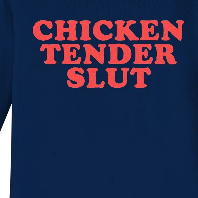 Chicken Tender Slut Funny Food Foodie Baby Long Sleeve Bodysuit