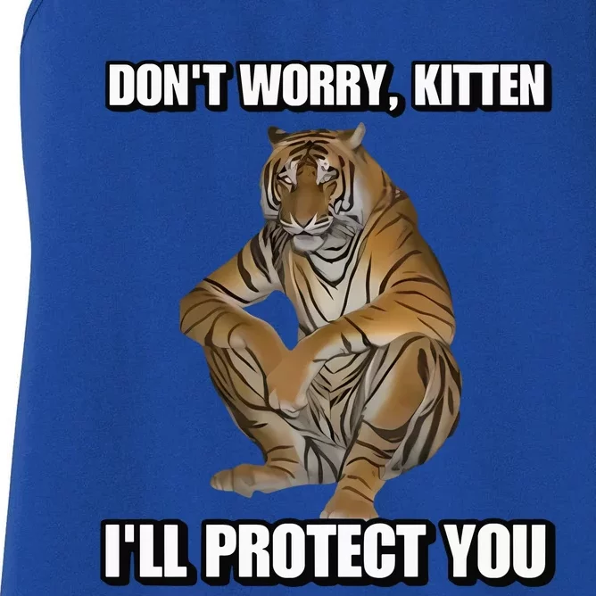 Cringey Tees Store I’Ll Protect You Kitten Cringey Women's Racerback Tank