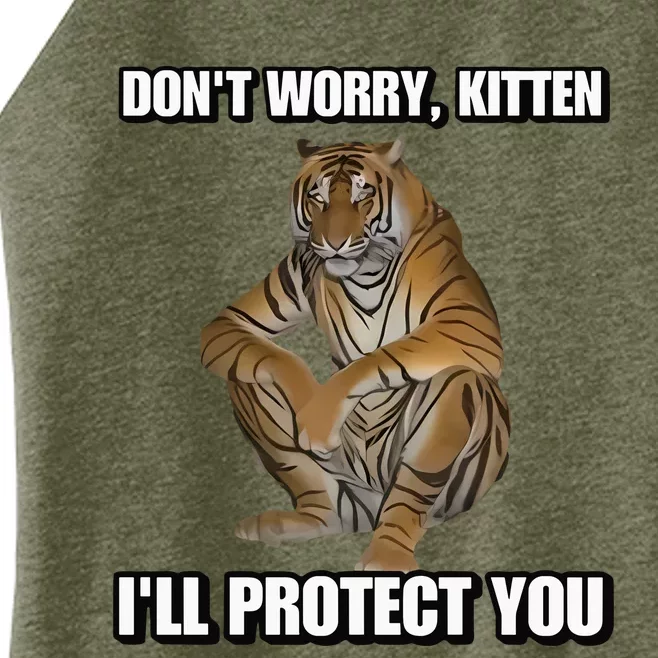 Cringey Tees Store I’Ll Protect You Kitten Cringey Women’s Perfect Tri Rocker Tank