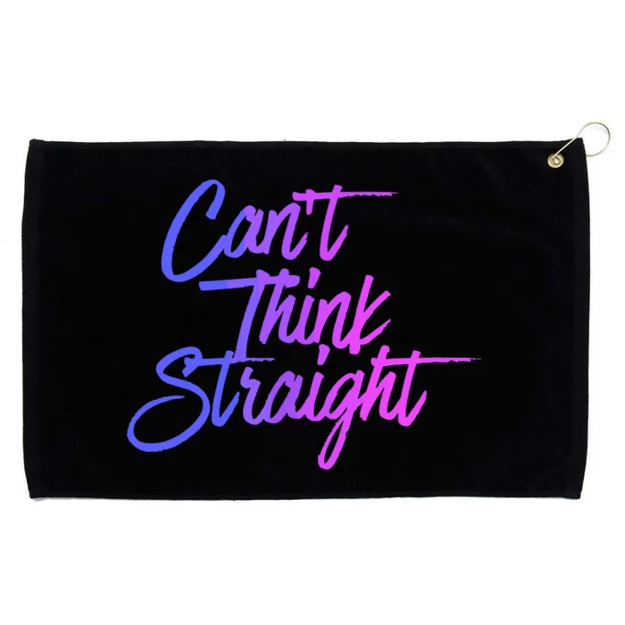 Can't Think Straight Funny Bisexual Bi Pride Flag Grommeted Golf Towel