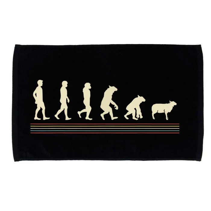 Conspiracy Theorist Sheepp Human Evolution Wake Up Sheeple Microfiber Hand Towel