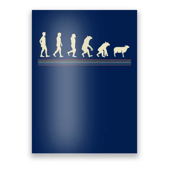 Conspiracy Theorist Sheepp Human Evolution Wake Up Sheeple Poster