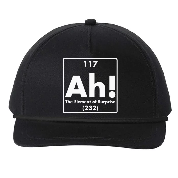 Chemist Teacher scientific Ah! The Element of Surprise Snapback Five-Panel Rope Hat