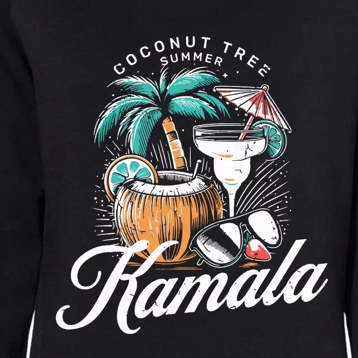 Coconut Tree Summer Vibes Womens California Wash Sweatshirt