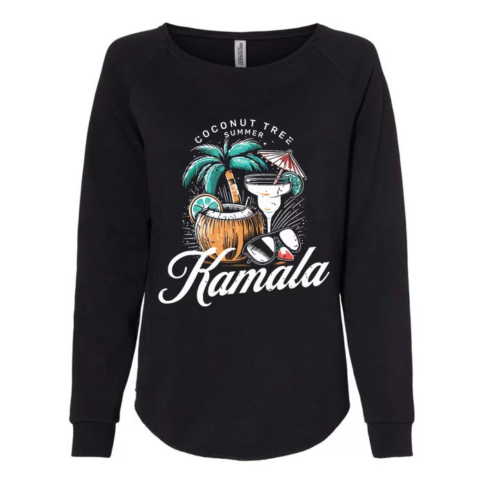 Coconut Tree Summer Vibes Womens California Wash Sweatshirt