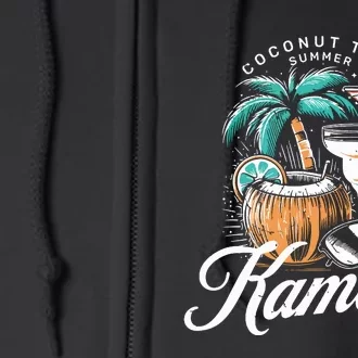 Coconut Tree Summer Vibes Full Zip Hoodie