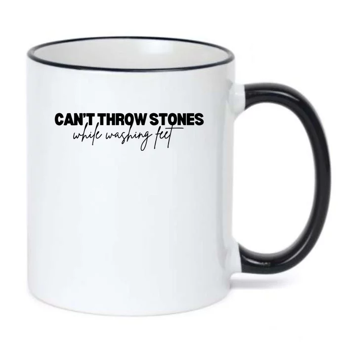 CanT Throw Stones While Washing Feet Black Color Changing Mug