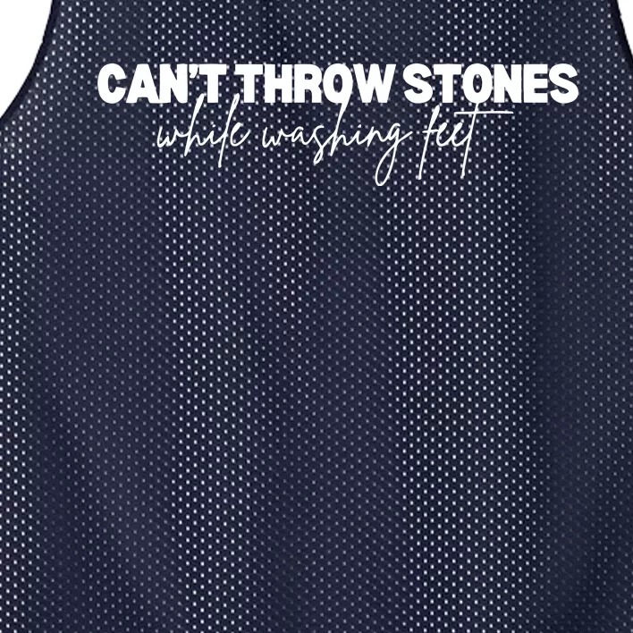 CanT Throw Stones While Washing Feet Mesh Reversible Basketball Jersey Tank