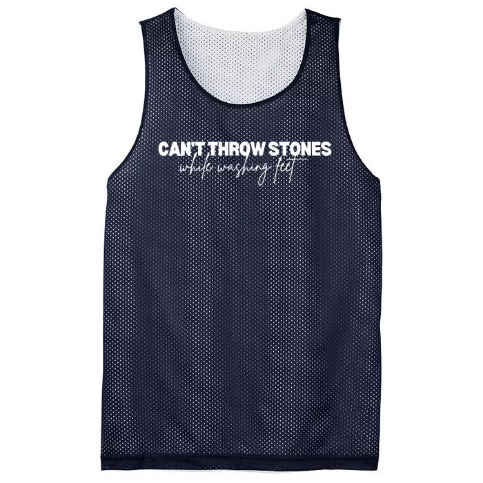 CanT Throw Stones While Washing Feet Mesh Reversible Basketball Jersey Tank