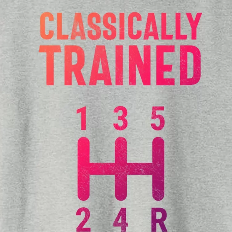 Classically Trained Stick Driver Ual Transmission Car Cute Gift Women's Crop Top Tee