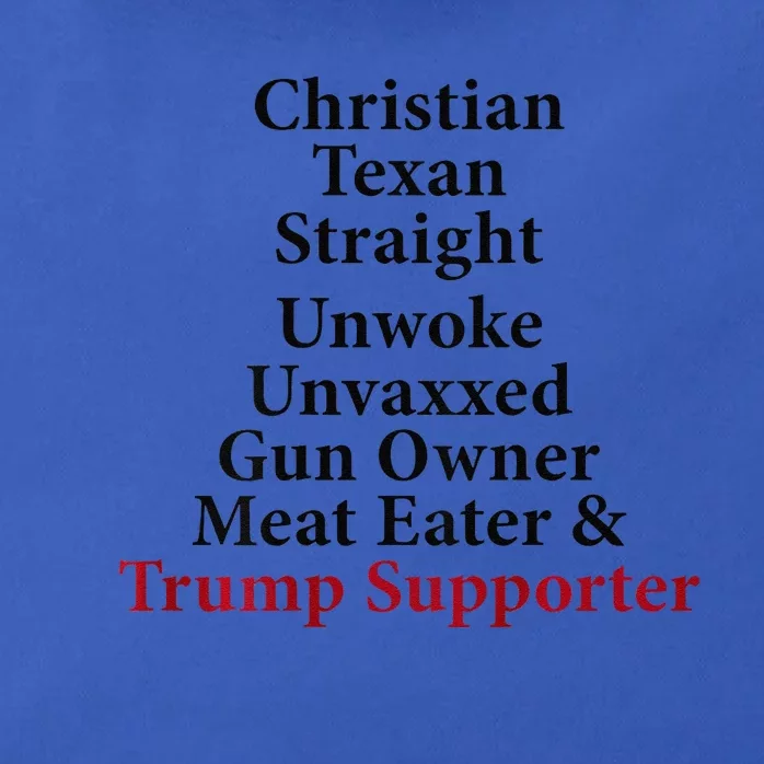 Christian Texan Straight Unwoke Gun Owner Trump Zip Tote Bag