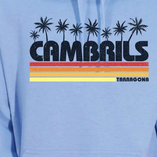 Cambrils Tarragona Spain Retro Tourism Great Gift Unisex Surf Hoodie