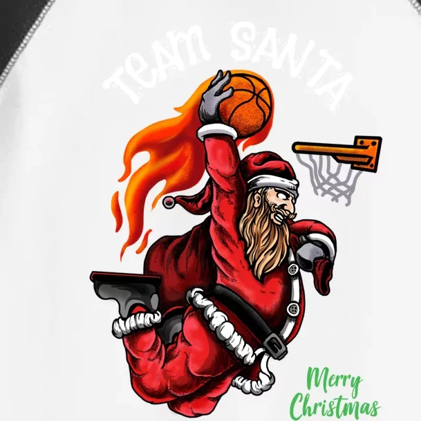 Christmas Team Santa Basketball Slam Dunk Xmas Gift Toddler Fine Jersey T-Shirt