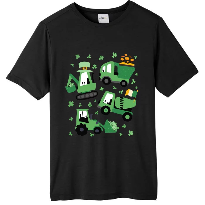 Construction Trucks St. Paddys Shamrocks St Patricks ChromaSoft Performance T-Shirt