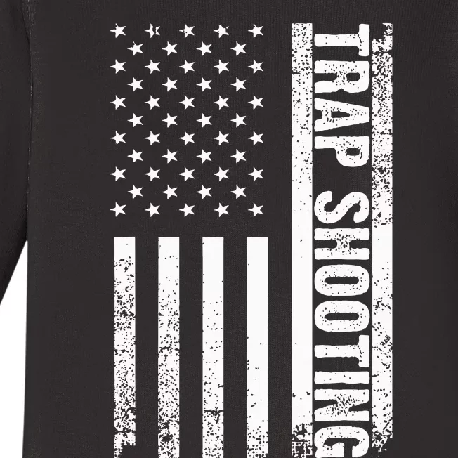 Cool Trap Shooting Art For Trap Shooter Shooting Baby Long Sleeve Bodysuit