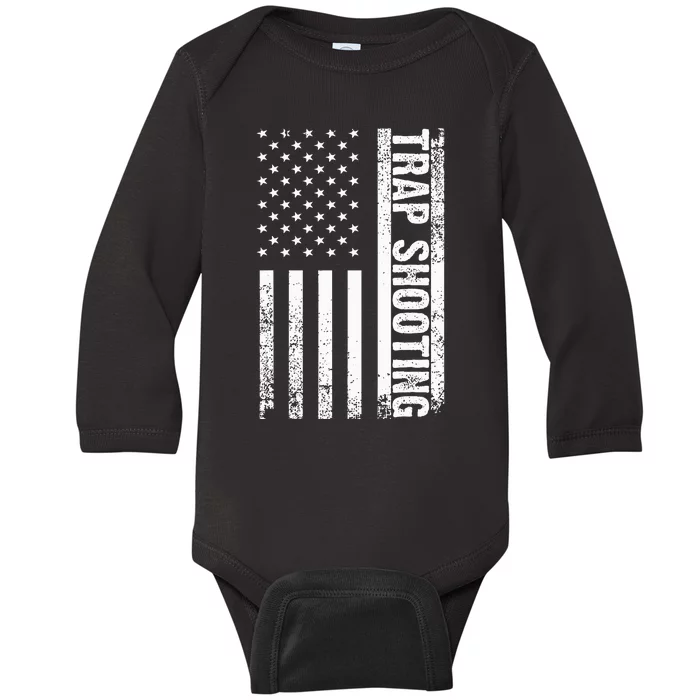 Cool Trap Shooting Art For Trap Shooter Shooting Baby Long Sleeve Bodysuit