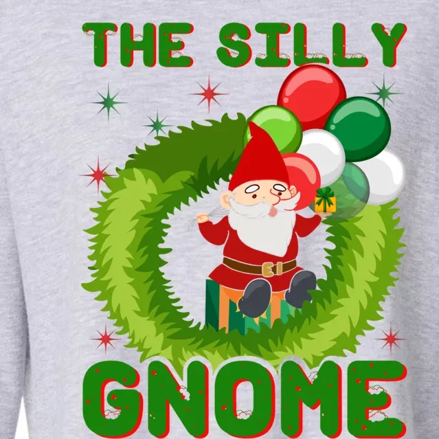 Christmas The Silly Gnome Cool Gift Funny Gift Cropped Pullover Crew