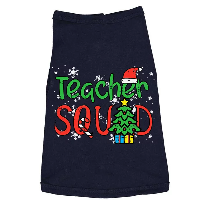 Christmas Teacher Squad Funny Xmas Teachers Crew Doggie Tank