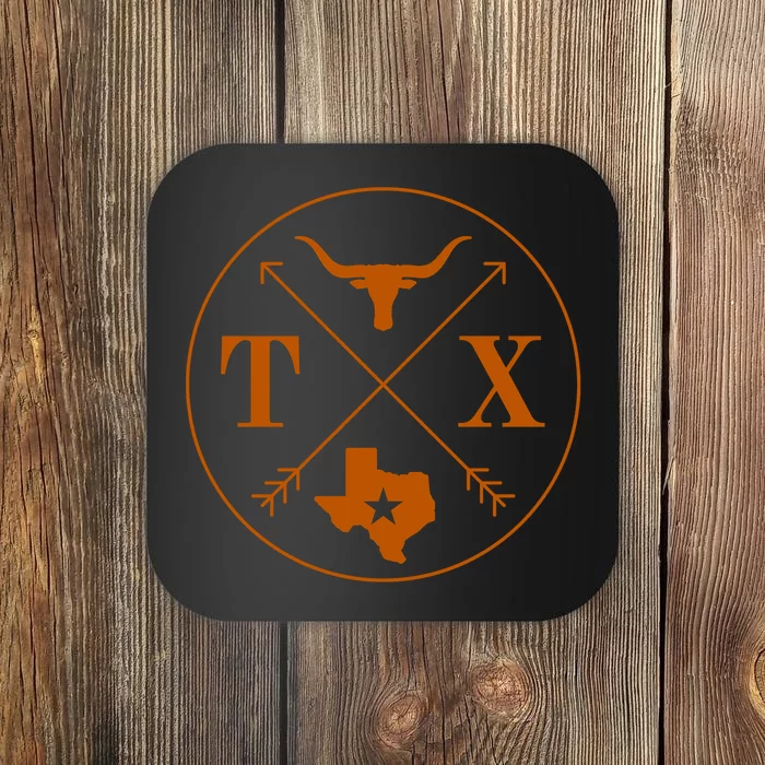 Cool Texas State X Text Football Coaster