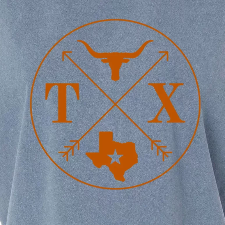 Cool Texas State X Text Football Garment-Dyed Women's Muscle Tee