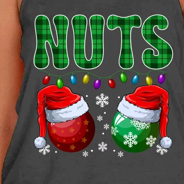 Christmas T Shirts Matching Couple Family Chestnuts Women's Knotted Racerback Tank