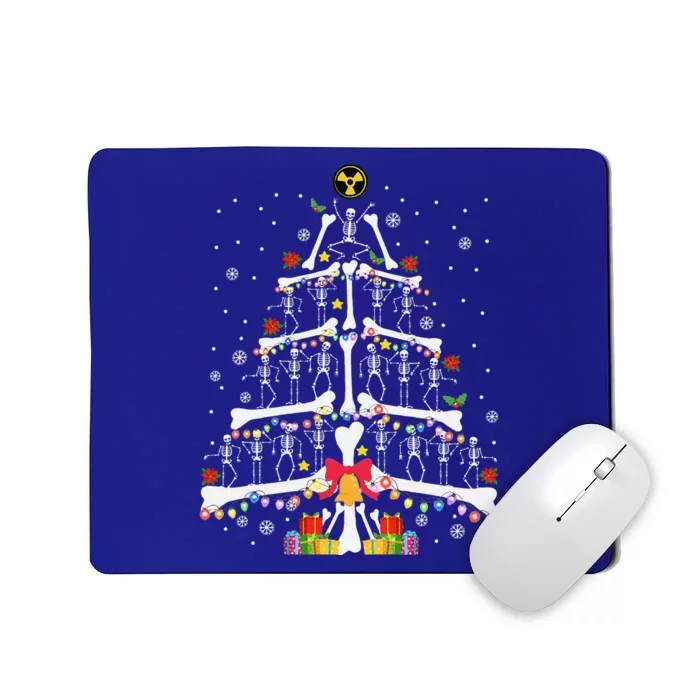 Christmas Tree Skeleton Xmas Radiology Xray Technologist Mousepad