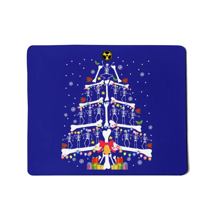 Christmas Tree Skeleton Xmas Radiology Xray Technologist Mousepad