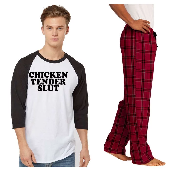 Chicken Tender Slut Funny Gift Raglan Sleeve Pajama Set