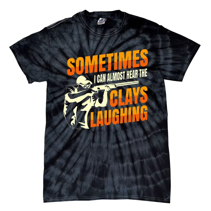 Clay Trap Shooting Flying Launcher Tie-Dye T-Shirt