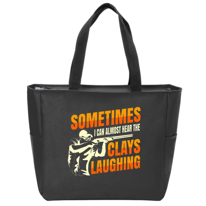 Clay Trap Shooting Flying Launcher Zip Tote Bag