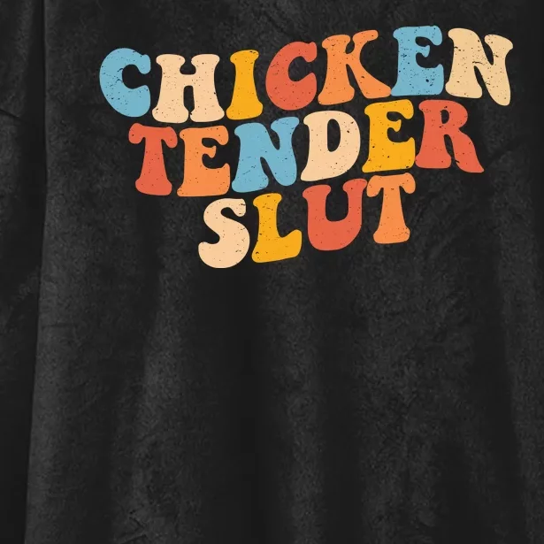 Chicken Tender Slut Retro Funny Hooded Wearable Blanket