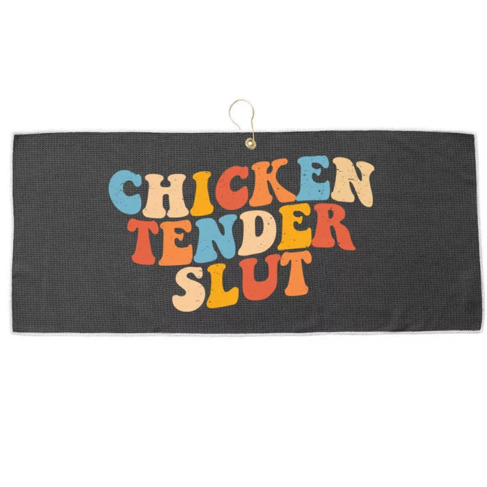 Chicken Tender Slut Retro Funny Large Microfiber Waffle Golf Towel