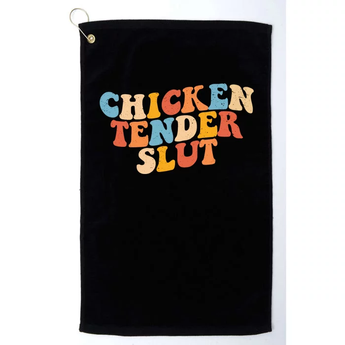 Chicken Tender Slut Retro Funny Platinum Collection Golf Towel