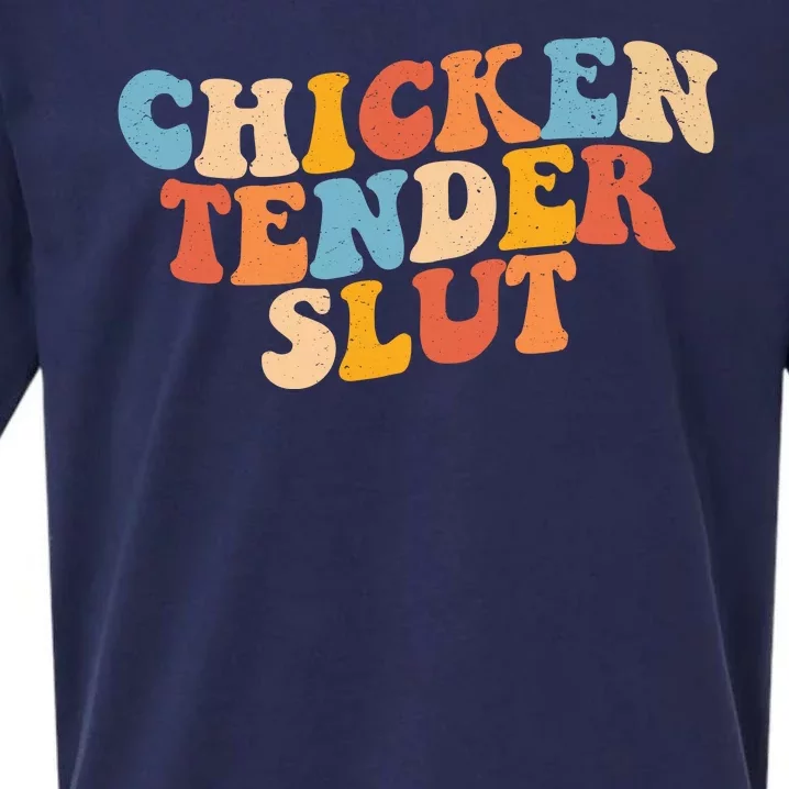 Chicken Tender Slut Retro Funny Sueded Cloud Jersey T-Shirt