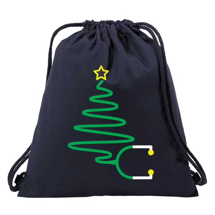 Christmas Tree Stethoscope Nurse Rn / Health Care Holidays Gift Drawstring Bag